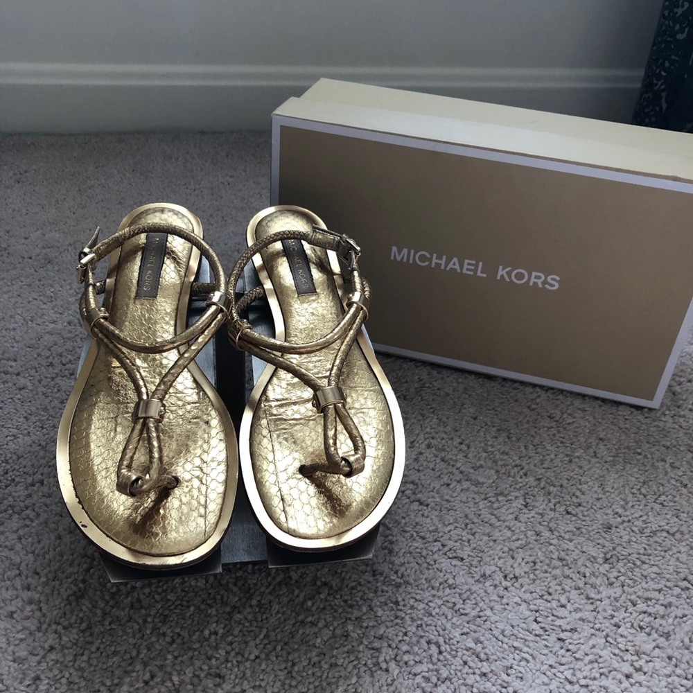Michael Kors genuine snakeskin leather sandals
